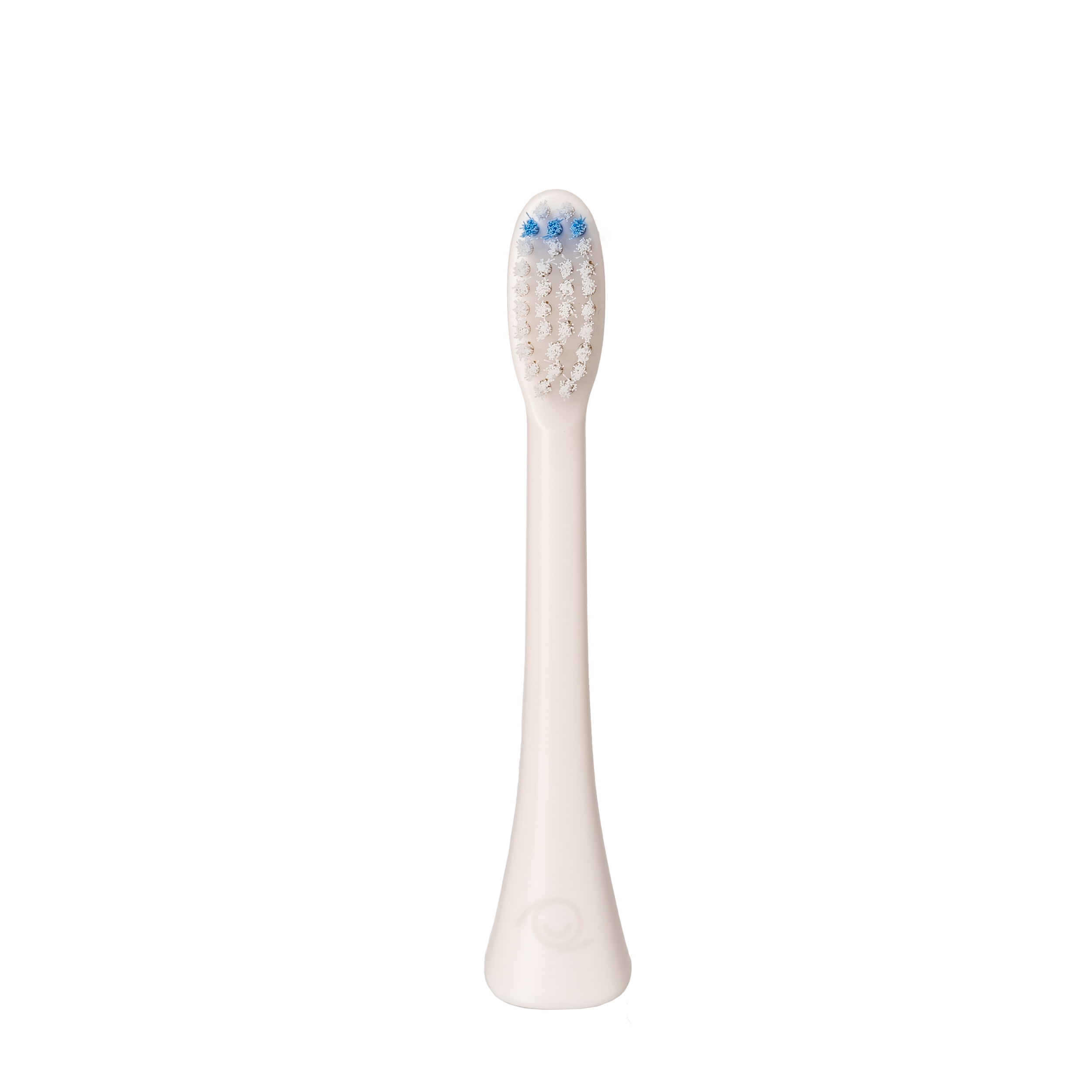 DENTiCARE sonic brush head with blue indicator bristles and soft DuPont Tynex nylon for gentle yet effective teeth cleaning