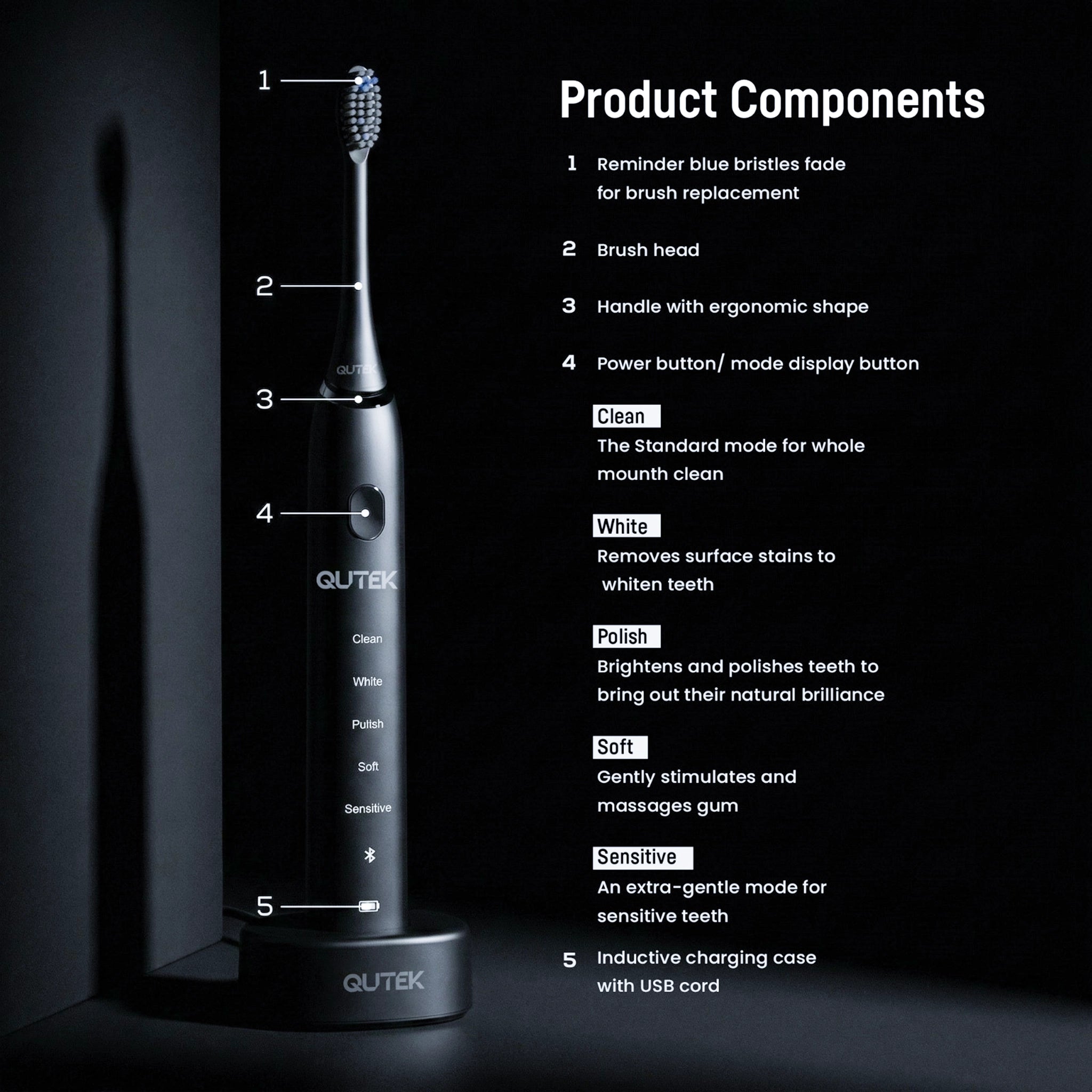 DENTiCARE Smart Sonic Toothbrush (Black)