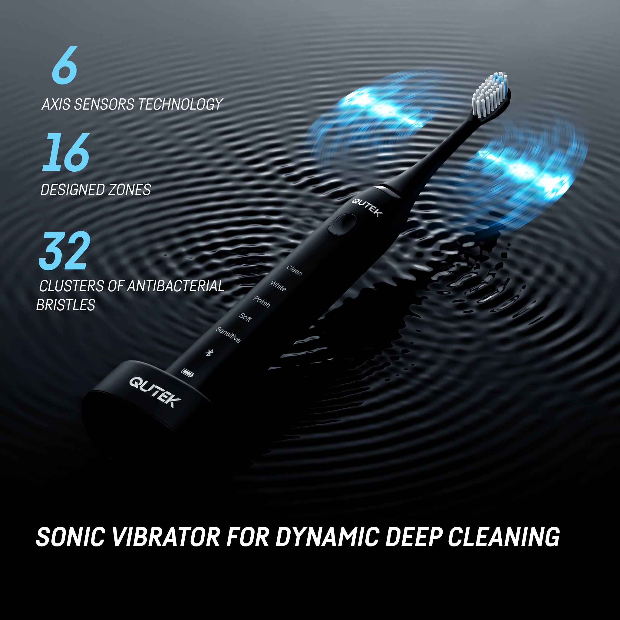 DENTiCARE Smart Sonic Toothbrush (Black)