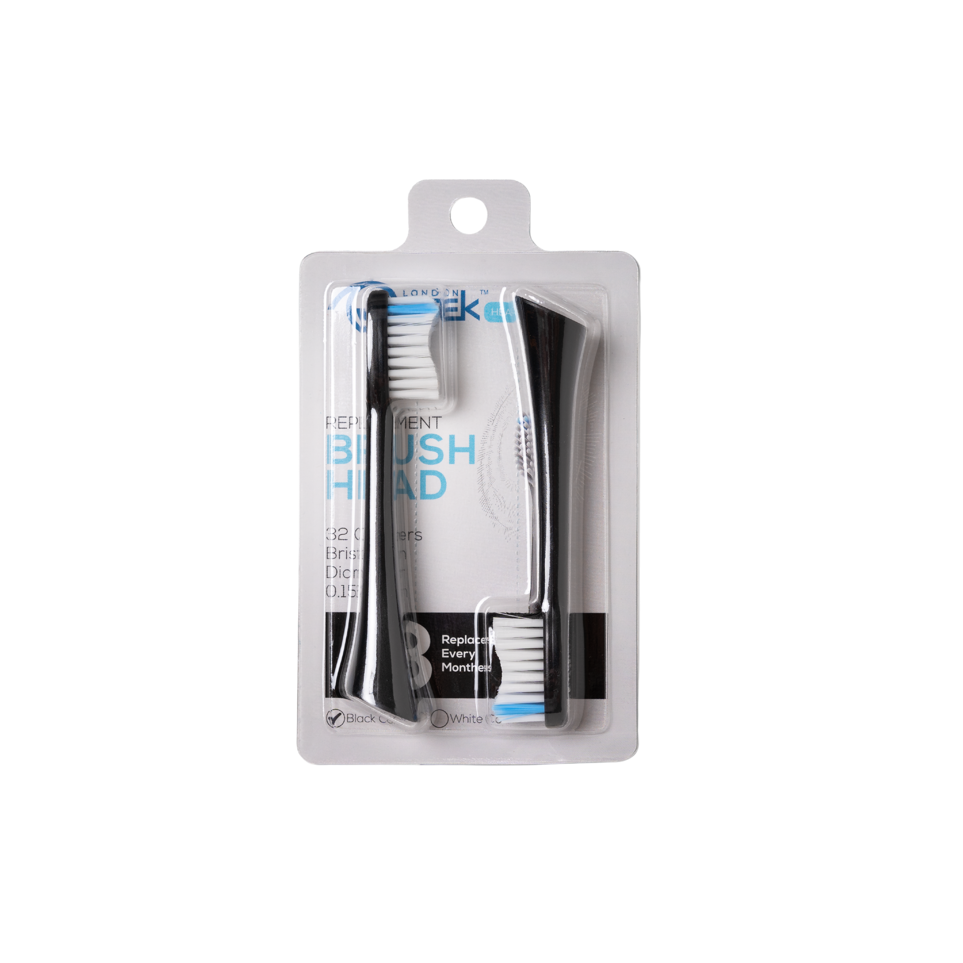 Toothbrush Head Spare part – Black Set of 2