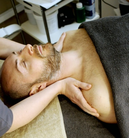 man having a massage.
